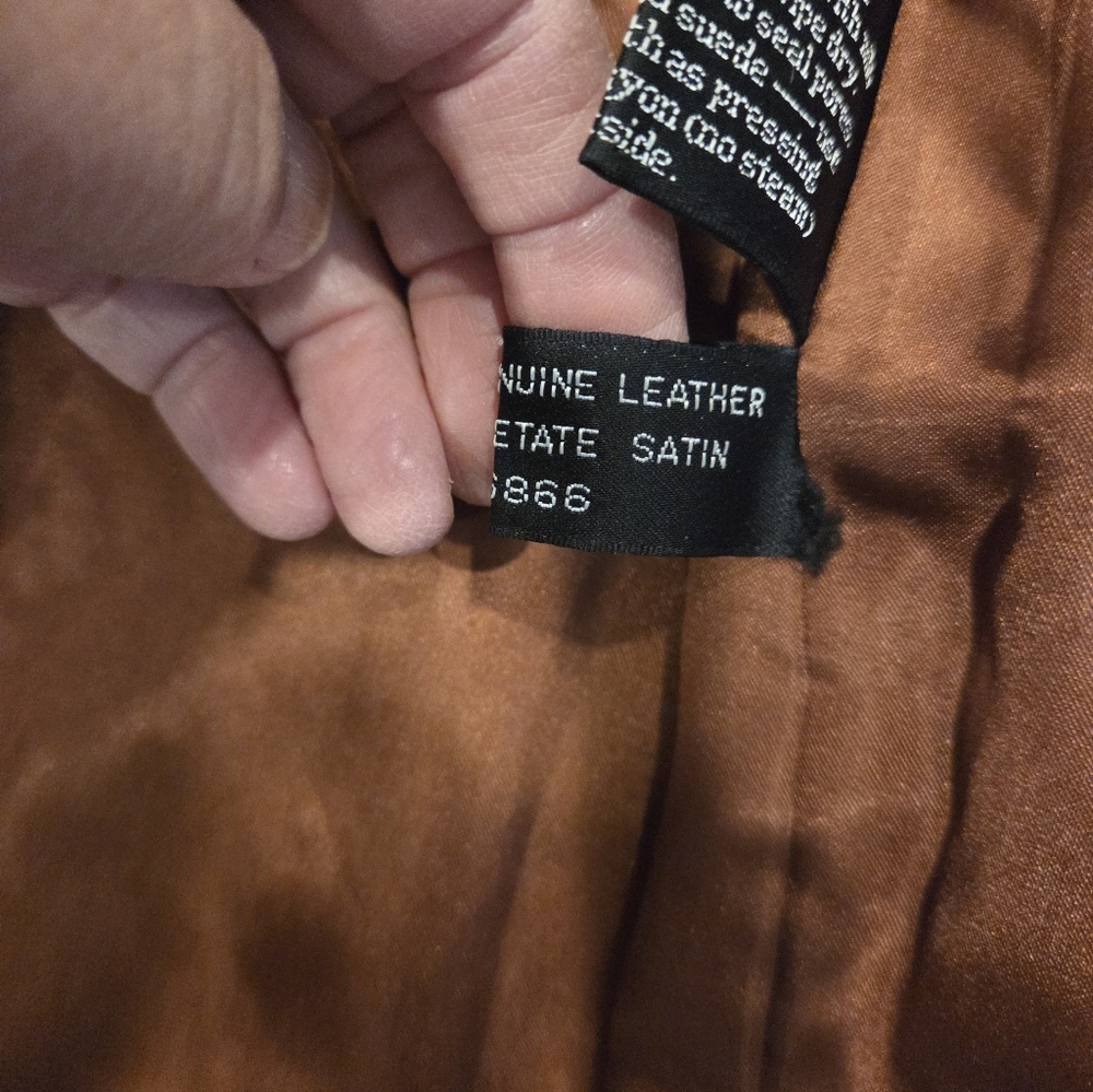 Men's Cortefiel Vintage Brown Leather Coat - Picture 10 of 10